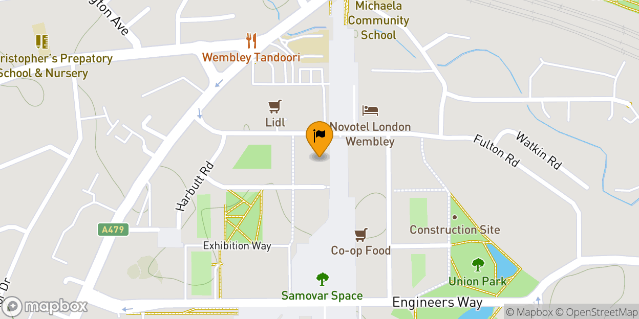 Map of BOXPARK Wembley