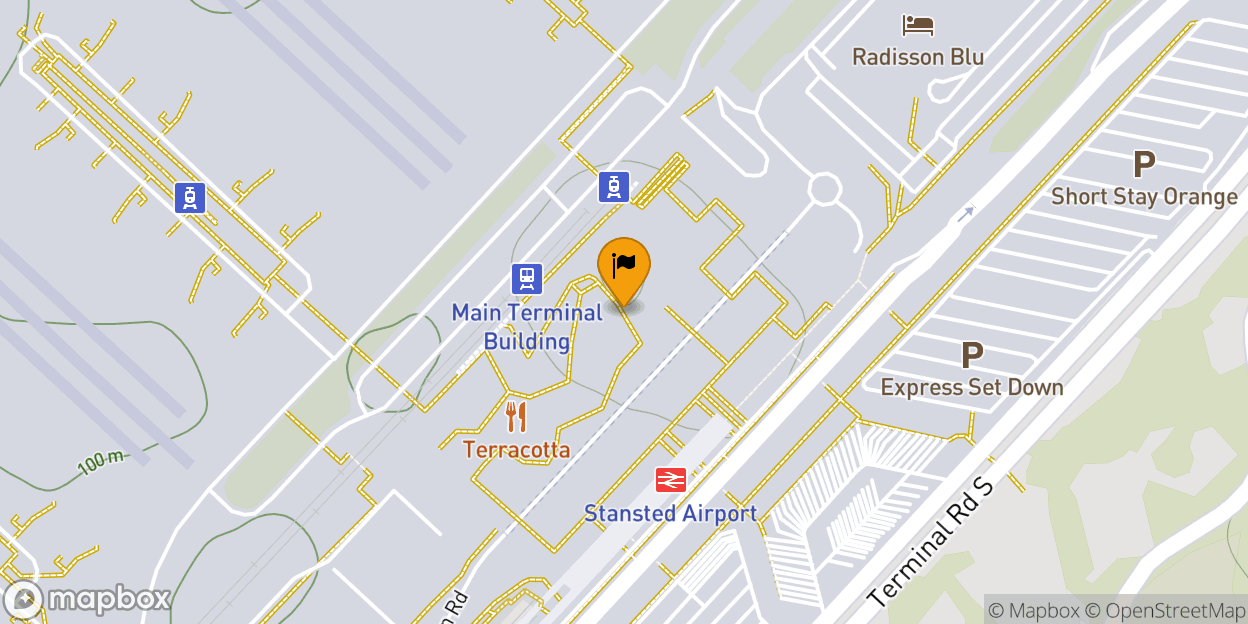 Map of London Stansted Airport (STN)
