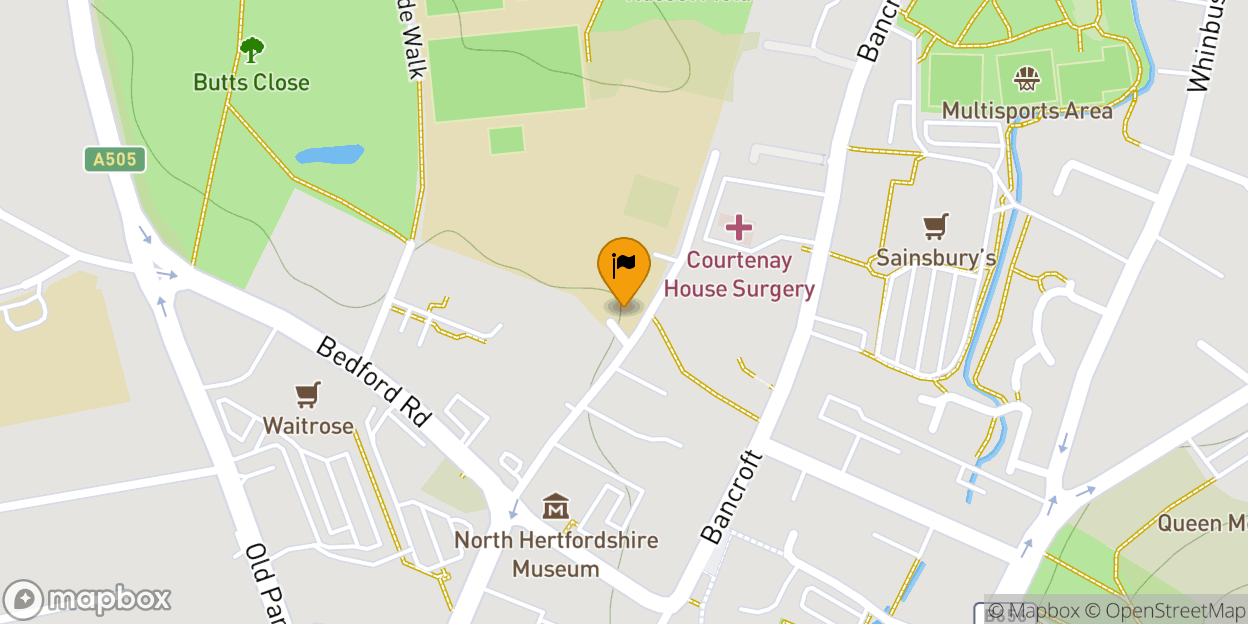 Map of Hitchin Boys' School