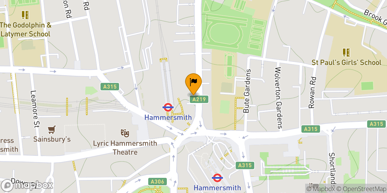 Map of Wagamama Hammersmith