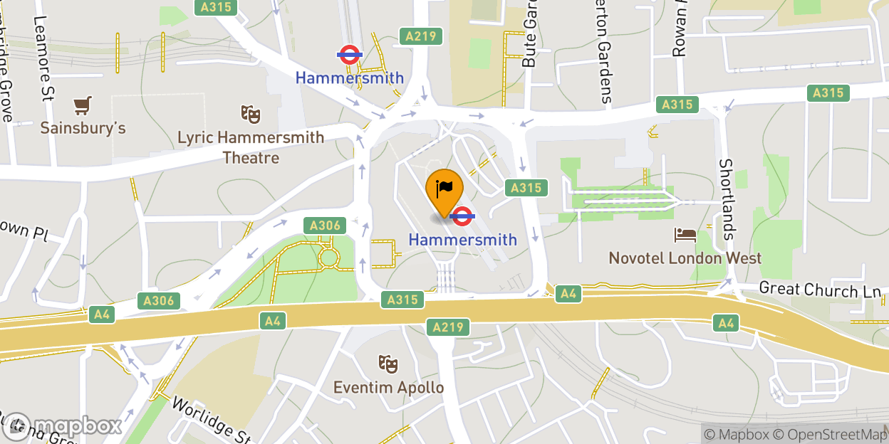 Map of Popeyes Louisiana Kitchen