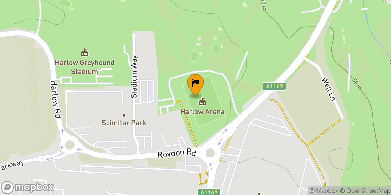 Map of Harlow Town Football Club