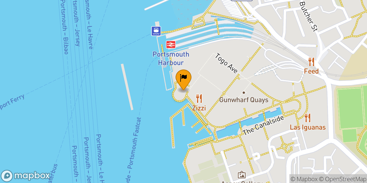 Map of Spinnaker Tower